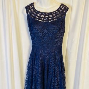 Vintage 1950’s Handmade Blue Lace Dress SZ S